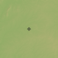 Shaded relief of the 60 km around Botro, drawn from the GMTED2010 grid