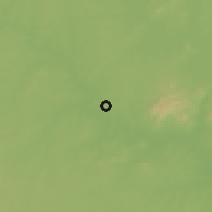 Shaded relief of the 60 km around Bouaflé, drawn from the GMTED2010 grid