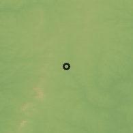 Shaded relief of the 60 km around Daoukro, drawn from the GMTED2010 grid