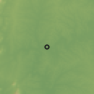 Shaded relief of the 60 km around Dimbokro, drawn from the GMTED2010 grid