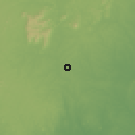 Shaded relief of the 60 km around Divo, drawn from the GMTED2010 grid