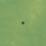 Shaded relief of the 60 km around Mbatto, drawn from the GMTED2010 grid