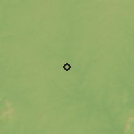 Shaded relief of the 60 km around Tiébissou, drawn from the GMTED2010 grid