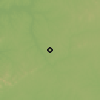 Shaded relief of the 60 km around Agnibilékrou, drawn from the GMTED2010 grid