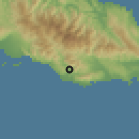 Shaded relief of the 59 km around Easington, drawn from the GMTED2010 grid