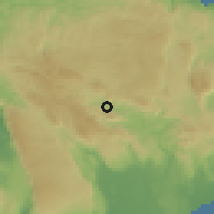 Shaded relief of the 59 km around Frankfield, drawn from the GMTED2010 grid