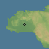 Shaded relief of the 59 km around Frome, drawn from the GMTED2010 grid