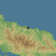 Shaded relief of the 59 km around Hope Bay, drawn from the GMTED2010 grid