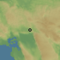 Shaded relief of the 59 km around Balaclava, drawn from the GMTED2010 grid