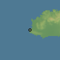 Shaded relief of the 59 km around Negril, drawn from the GMTED2010 grid