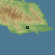 Shaded relief of the 59 km around Seaforth, drawn from the GMTED2010 grid