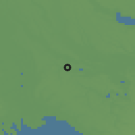 Shaded relief of the 55 km around Abiko, drawn from the GMTED2010 grid