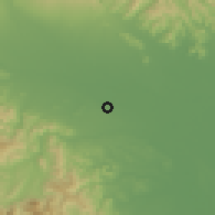 Shaded relief of the 55 km around Fukaya, drawn from the GMTED2010 grid