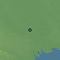 Shaded relief of the 55 km around Hatogaya, drawn from the GMTED2010 grid