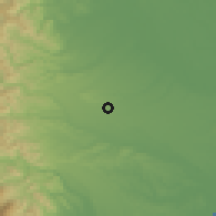 Shaded relief of the 55 km around Higashiyamato, drawn from the GMTED2010 grid