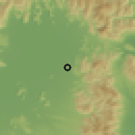 Shaded relief of the 55 km around Hikone, drawn from the GMTED2010 grid
