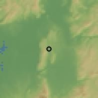 Shaded relief of the 55 km around Ikoma, drawn from the GMTED2010 grid
