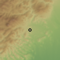 Shaded relief of the 54 km around Imaichi, drawn from the GMTED2010 grid