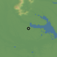 Shaded relief of the 55 km around Ami, drawn from the GMTED2010 grid