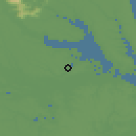 Shaded relief of the 55 km around Inashiki, drawn from the GMTED2010 grid