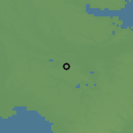 Shaded relief of the 55 km around Inzai, drawn from the GMTED2010 grid