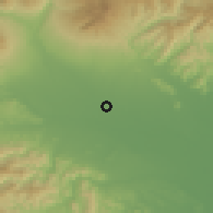 Shaded relief of the 54 km around Isesaki, drawn from the GMTED2010 grid