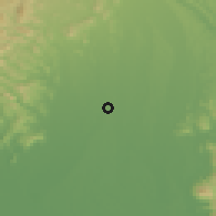 Shaded relief of the 54 km around Ishibashi, drawn from the GMTED2010 grid