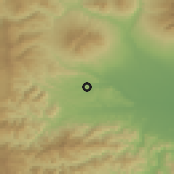 Shaded relief of the 54 km around Annaka, drawn from the GMTED2010 grid