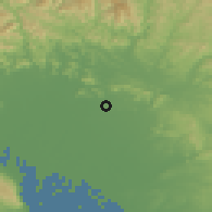 Shaded relief of the 55 km around Kakamigahara, drawn from the GMTED2010 grid