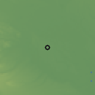 Shaded relief of the 55 km around Ageo, drawn from the GMTED2010 grid
