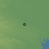 Shaded relief of the 55 km around Asaka, drawn from the GMTED2010 grid
