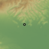Shaded relief of the 54 km around Ashikaga, drawn from the GMTED2010 grid