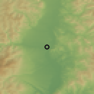 Shaded relief of the 54 km around Kitakami, drawn from the GMTED2010 grid