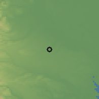 Shaded relief of the 55 km around Kiyose, drawn from the GMTED2010 grid