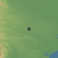 Shaded relief of the 55 km around Koganei, drawn from the GMTED2010 grid
