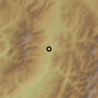 Shaded relief of the 55 km around Komagane, drawn from the GMTED2010 grid