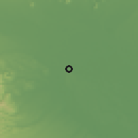 Shaded relief of the 55 km around Kōnosu, drawn from the GMTED2010 grid