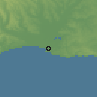 Shaded relief of the 52 km around Kushiro, drawn from the GMTED2010 grid