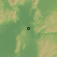 Shaded relief of the 55 km around Kyotanabe, drawn from the GMTED2010 grid