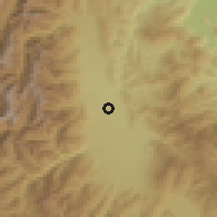 Shaded relief of the 54 km around Azumino, drawn from the GMTED2010 grid