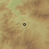 Shaded relief of the 54 km around Maruko, drawn from the GMTED2010 grid