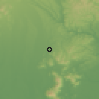 Shaded relief of the 54 km around Mashiko, drawn from the GMTED2010 grid