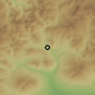 Shaded relief of the 54 km around Minakami, drawn from the GMTED2010 grid