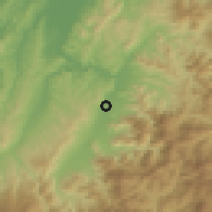 Shaded relief of the 54 km around Minamiuonuma, drawn from the GMTED2010 grid