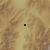 Shaded relief of the 55 km around Minowa, drawn from the GMTED2010 grid