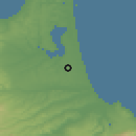 Shaded relief of the 53 km around Misawa, drawn from the GMTED2010 grid