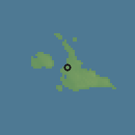 Shaded relief of the 58 km around Miyakojima, drawn from the GMTED2010 grid