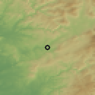 Shaded relief of the 55 km around Mizunami, drawn from the GMTED2010 grid