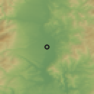 Shaded relief of the 54 km around Mizusawa, drawn from the GMTED2010 grid