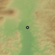 Shaded relief of the 53 km around Morioka, drawn from the GMTED2010 grid